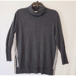 Vintage Zella Women's L-XL Wool Cashmere Turtleneck Sweater High Low Hem